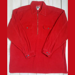 Men's Vintage Marlboro Shirt Red Corduroy XL